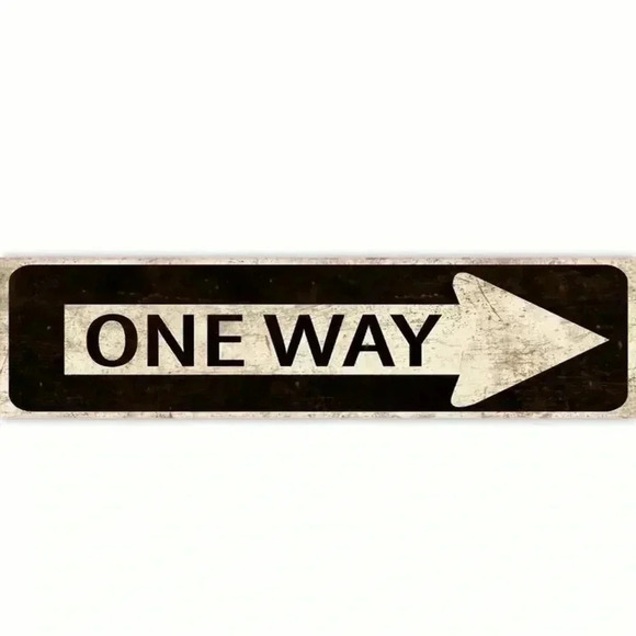 Vintage One Way Sign - Picture 1 of 2